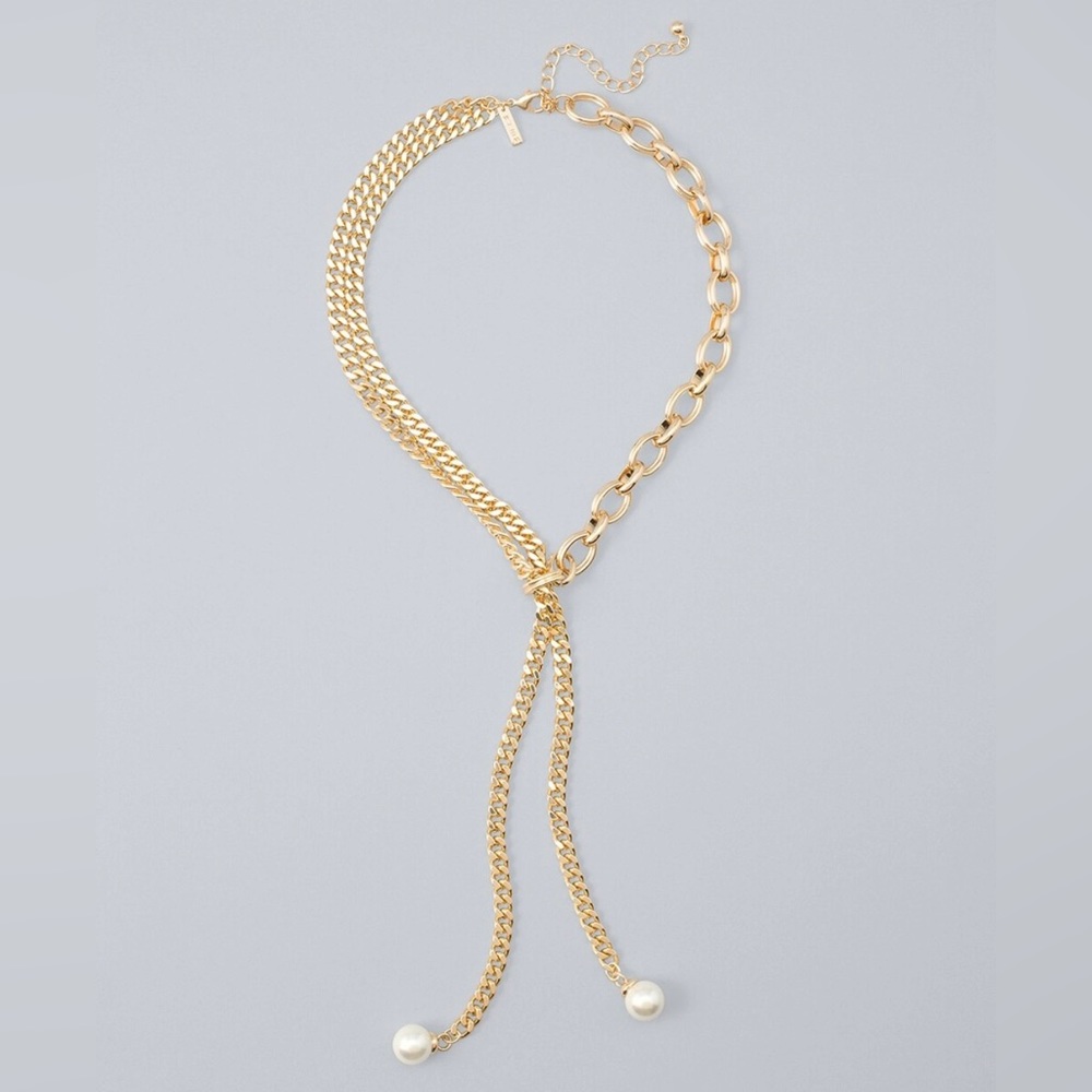 NWT WHBM Gold and Pearl Necklace